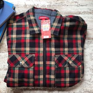 Union Bay flannel zip up shirt NWT